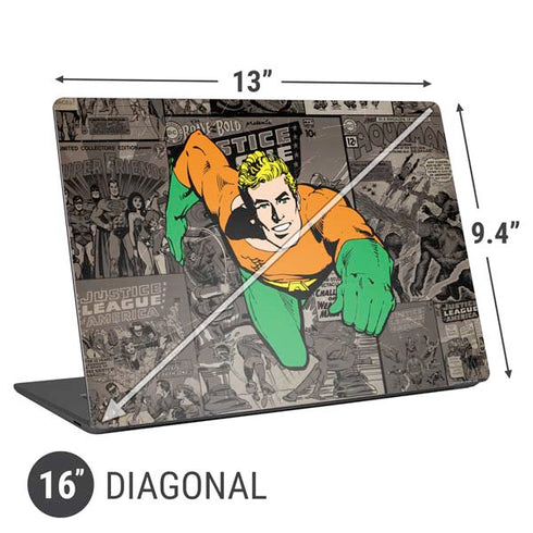 DC Comics Aquaman Classics Art Universal Laptop 16in (13 x 9.4in) Skin
